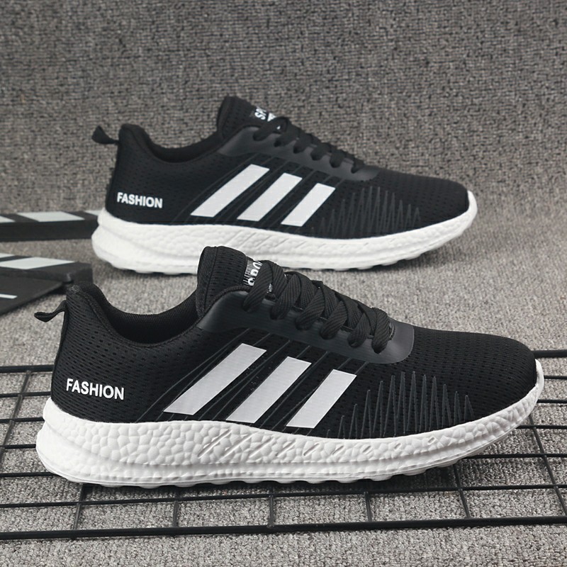 New Adidas running shoes black white men s shoes leisure travel