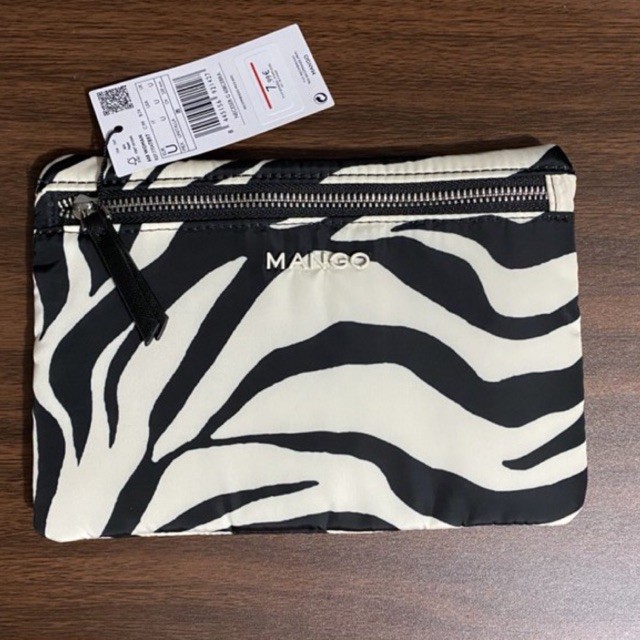 Brand New Authentic Mango Zebra Print Cosmetic Bag Shopee