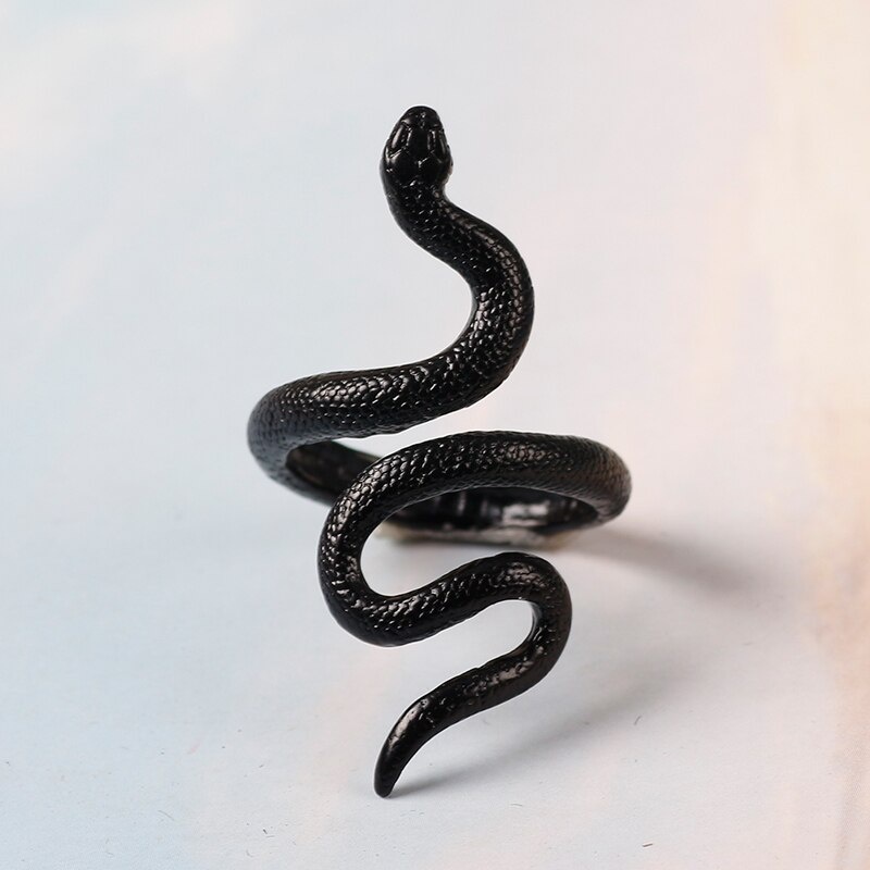 Retro Punk Gothic Snake Ring Ladies Men's Fashion Open Adjustable Ring ...