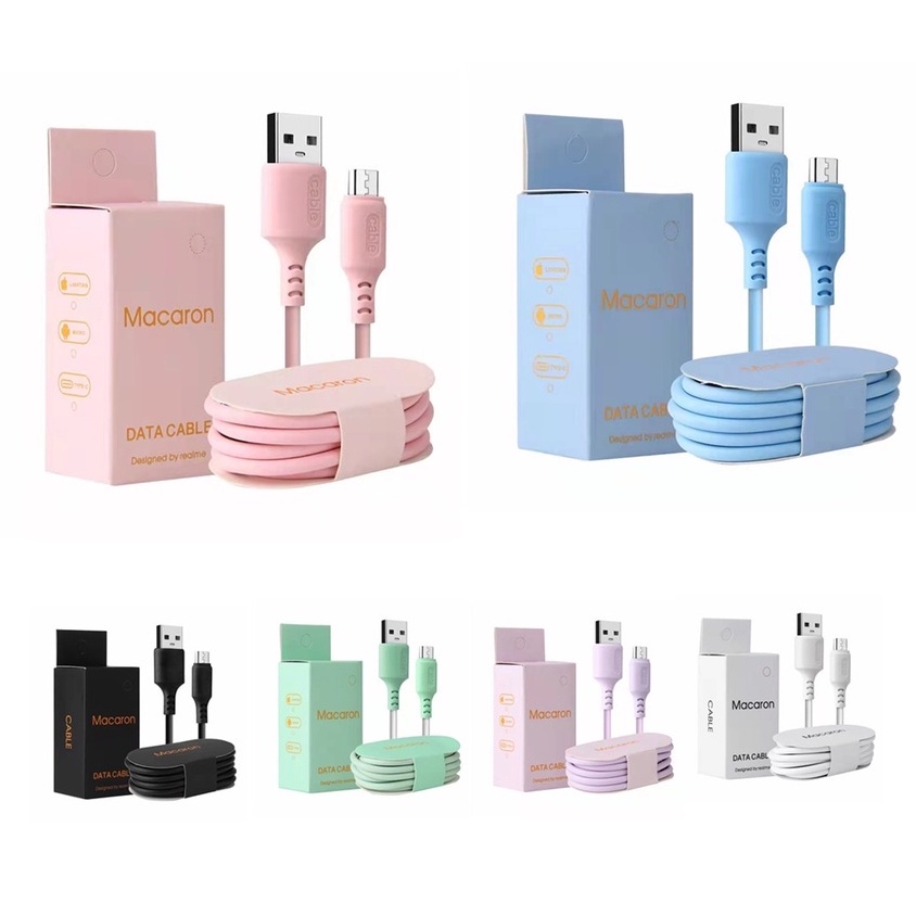 Macaron Micro USB fast Data & Charging cable cord V8 Android Strong ...