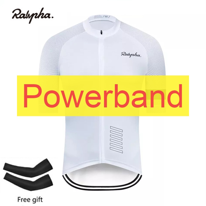 [Powerband] COD RAPHA Cycling jersey White cycling jersey Breathable