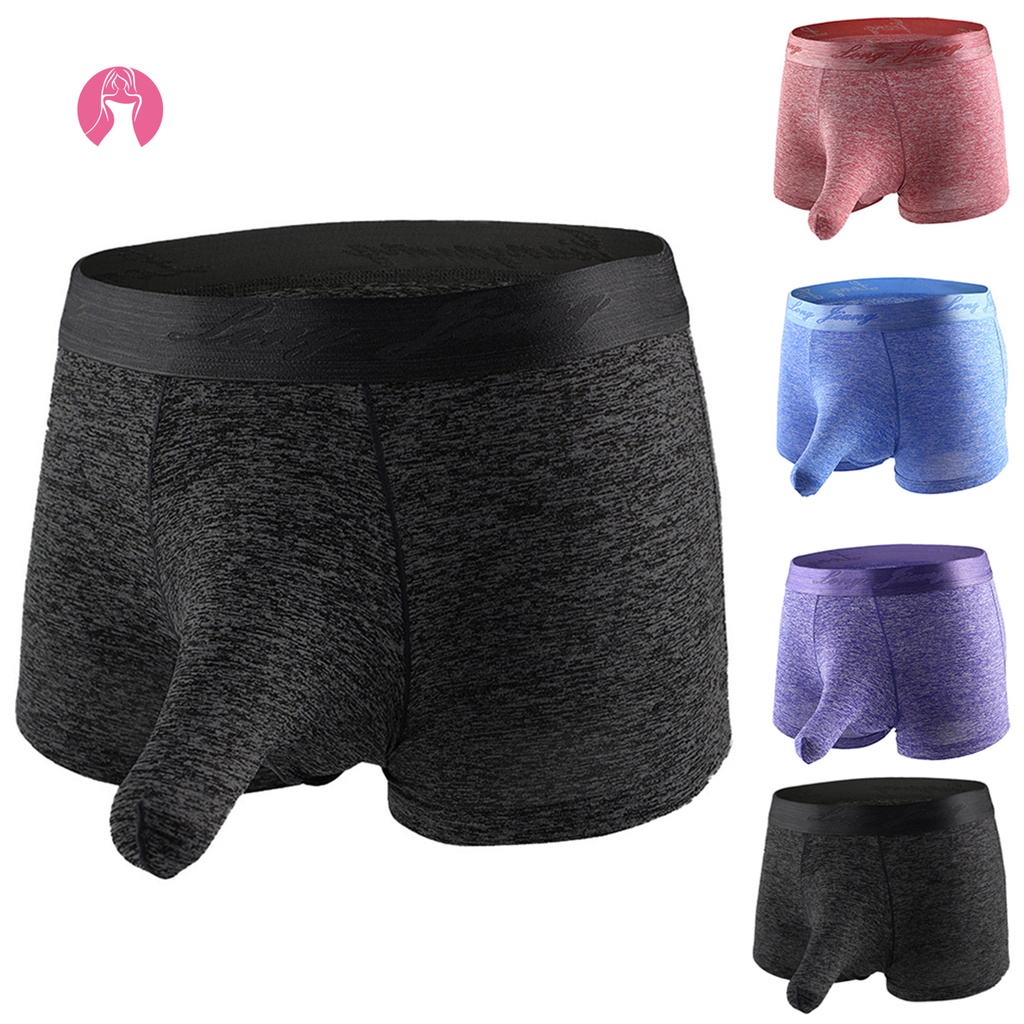 Men Trunks Underwear Elephant Nose Boxer Briefs Breathable Sexy