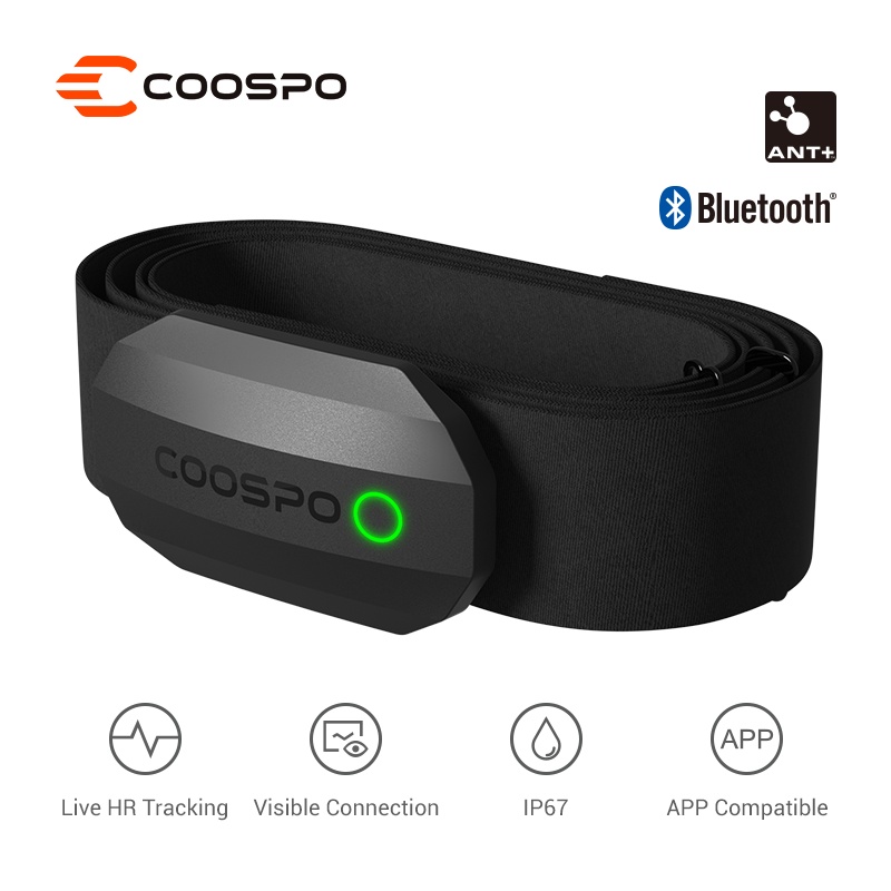 CooSpo H808S Chest Heart Rate Monitor Bluetooth ANT+ Waterproof Outdoor