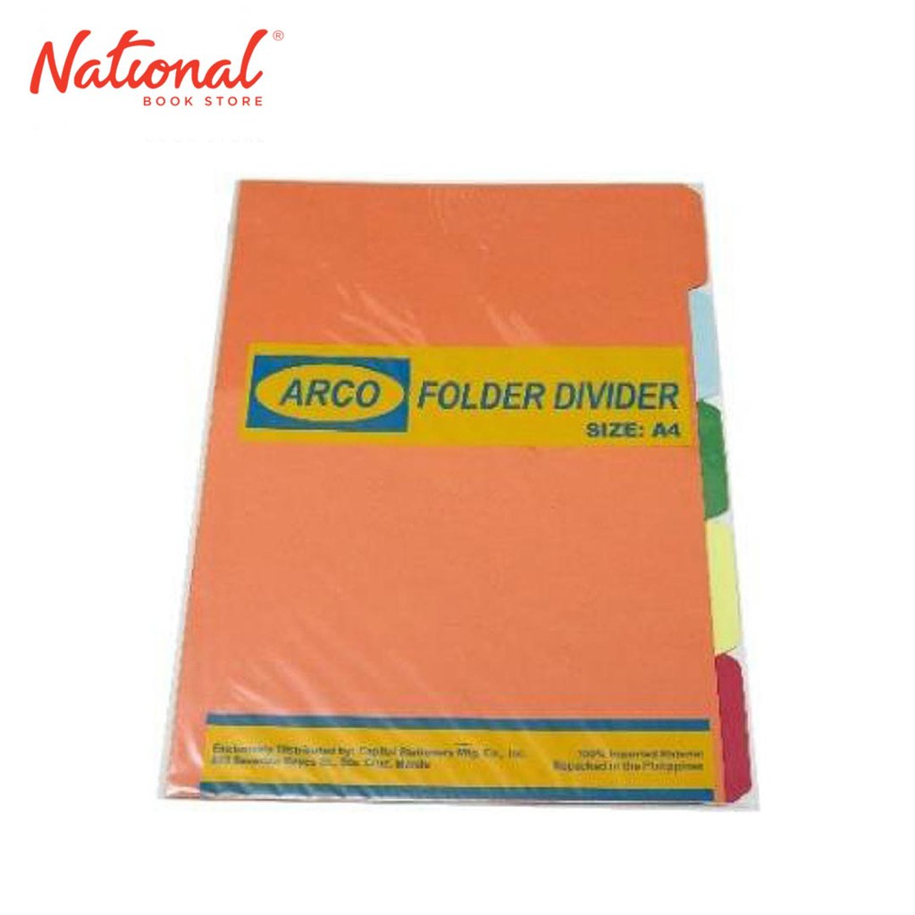 Arco Folder Divider A4 5Tabs Colored National Book Store Shopee