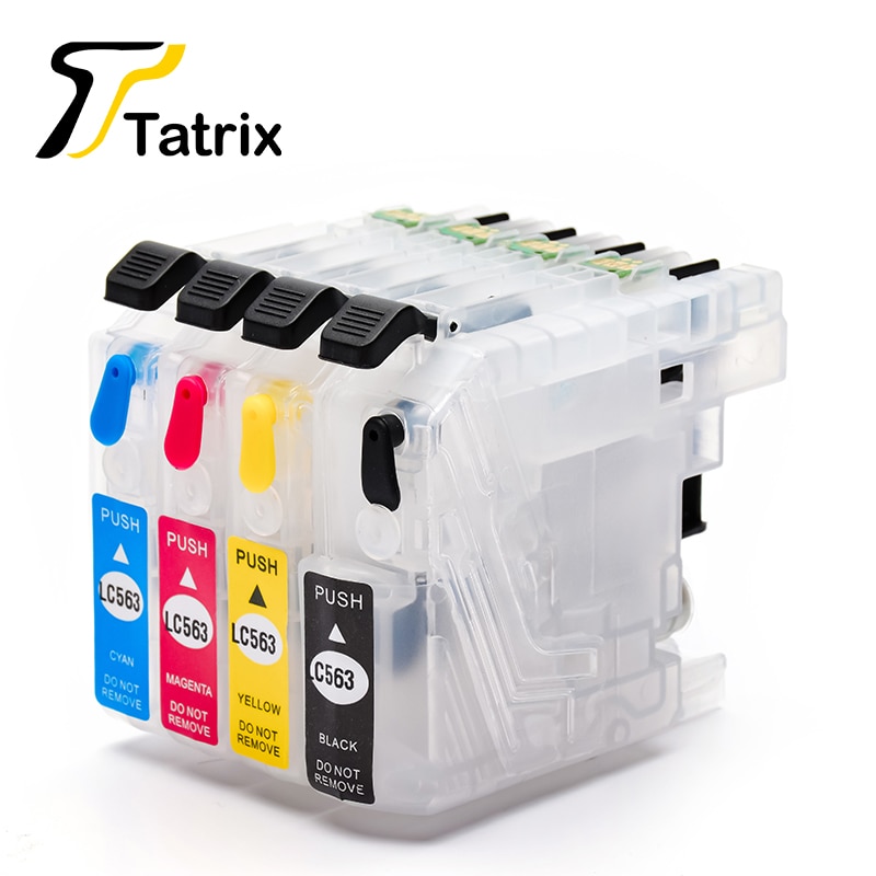 For LC563 Refillable Ink Cartridge For Brother MFC-J2310 MFC-J2510 MFC ...