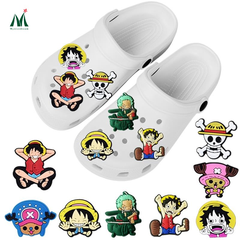 Anime One Piece Croc Shoe Charms Pins Jibbitz for Crocs for shoe buckle