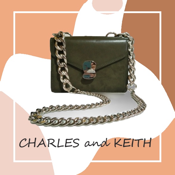 Charles and keith 2025 green sling bag