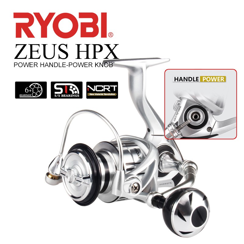 Hot Stock】RYOBI ZEUS HPX Spinning Fishing reel 1000-8000 Gear Ratio  5.1:1/5.0:1 6+1BB Max Drag 6