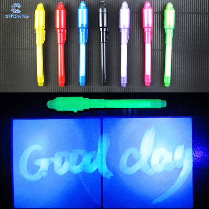 1PC Invisible UV LED Pen Ink Secret Marker Pen With Ultra Violet LED ...