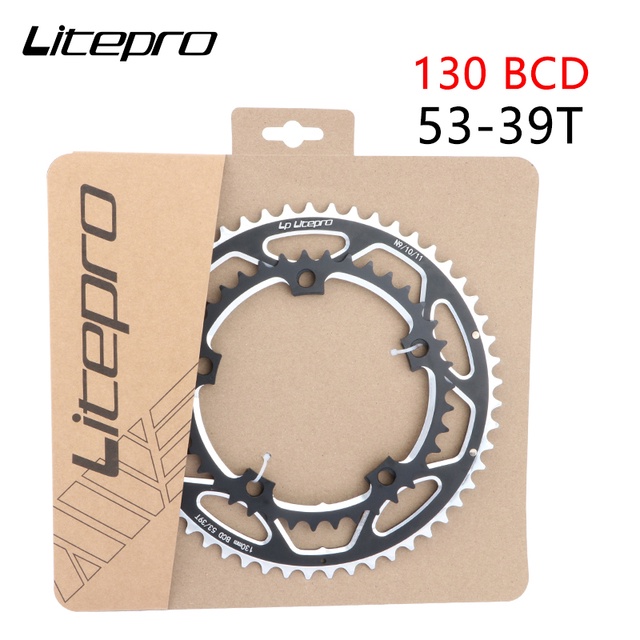 Litepro double Chain Wheel 53-39T chainring 130 bcd 9V 10V11V Road Bike ...