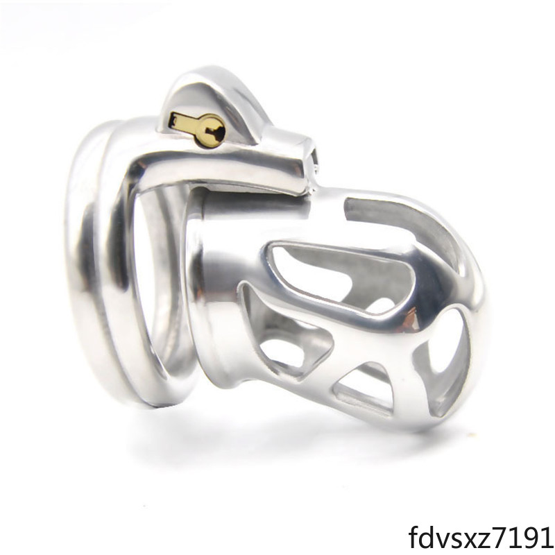 sa New Stealth Lock Vent Hole Design Stainless Steel Male Chastity Device  Cock Cage Cock Ring peni