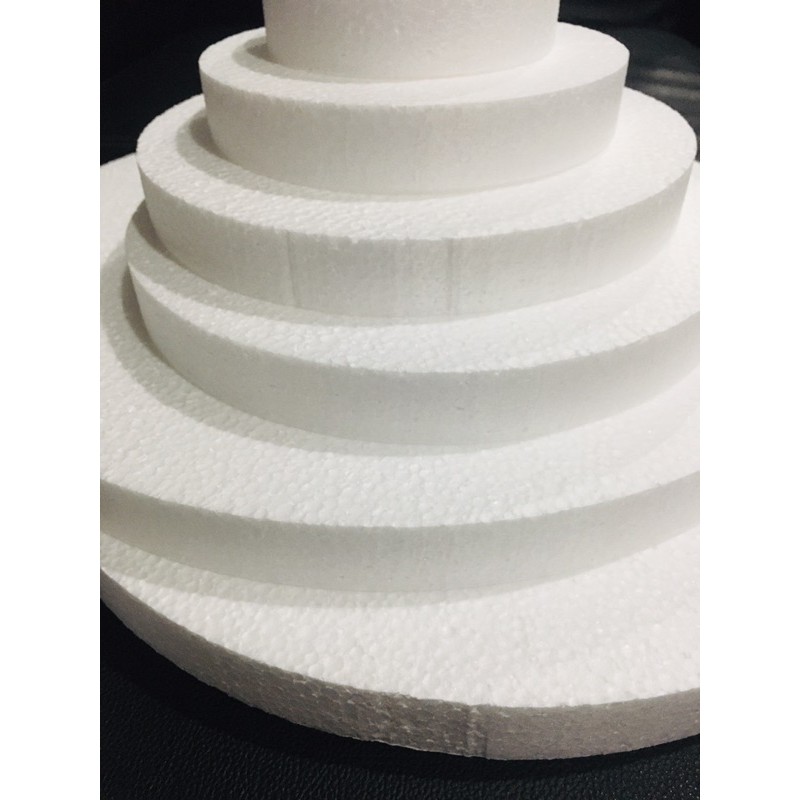 [PACK OF 3] Cake Styro Base Board | Round | 6x1