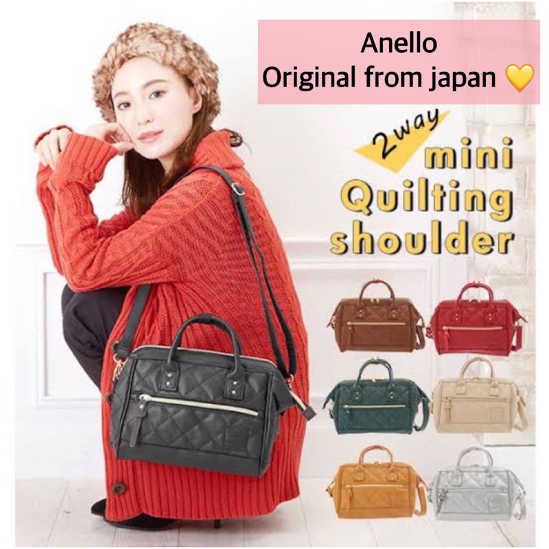 Anello quilted 2025 sling bag