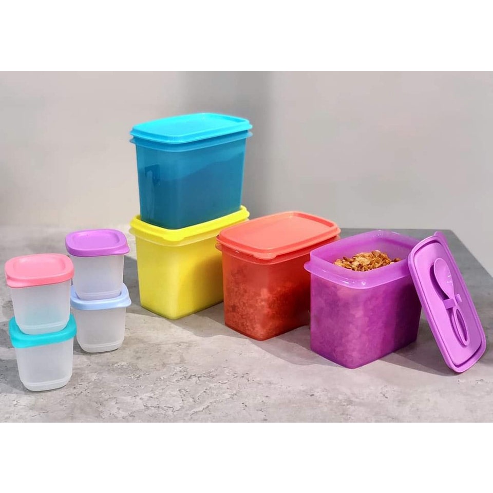 Tupperware MALL - NEW COLOR Shelf Saver With Spoon spice box set (4 ...