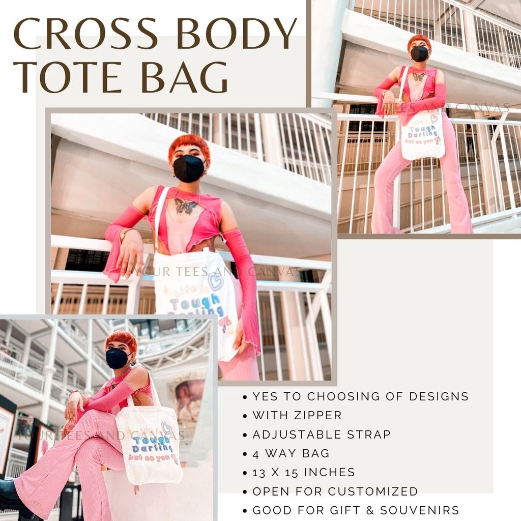 NEGOSYO BUNDLE CANVAS TOTE BAG / RESELLER PACKAGE / WITH ZIPPER / SLING