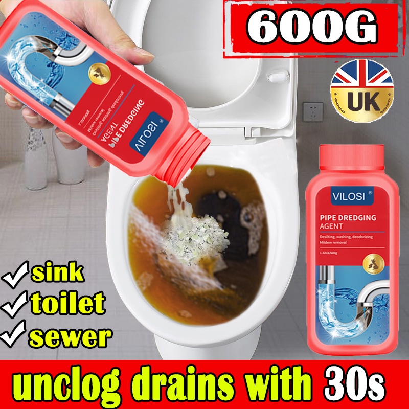 600 G Powerful sink drain Clog Remover Dissolves Grease, Hair, Oil, Organic Wastes and Food