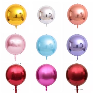 4D Balloons, Colorful Happy Birthday Mylar Balloons, 22 Inches Clear Round  Rainbow Foil Balloons, Birthday Decorations, Party Supplies for Kids Women