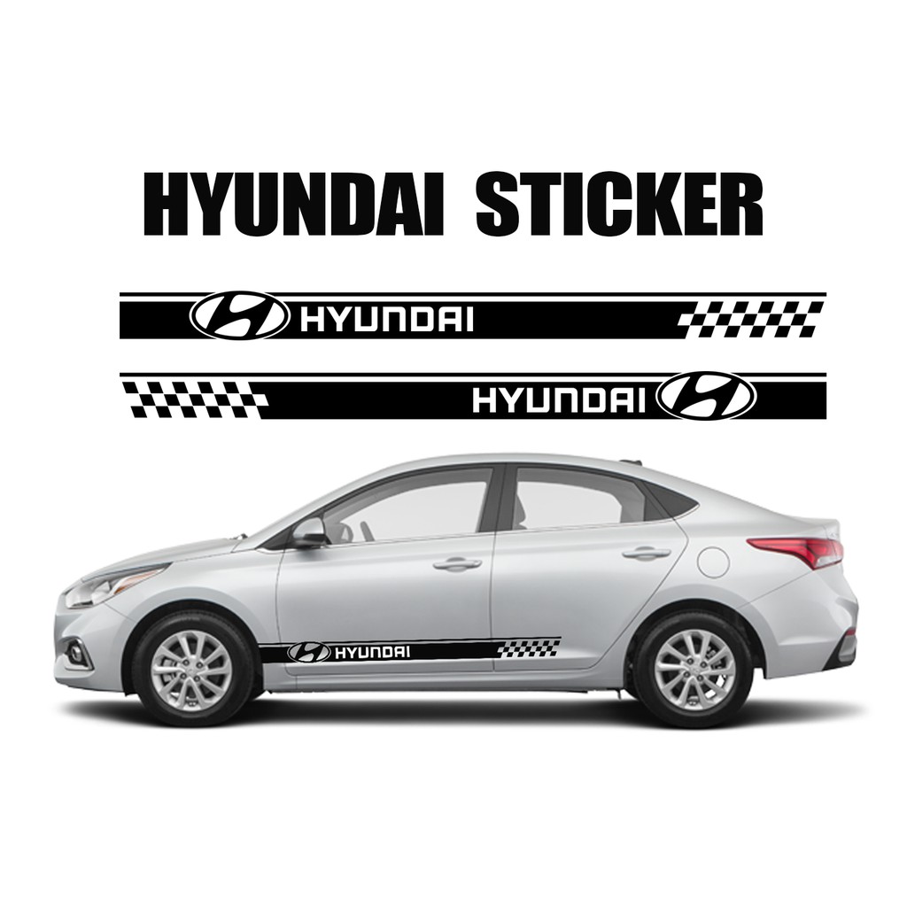 Hyundai Door Panel Sticker decals 1 pair