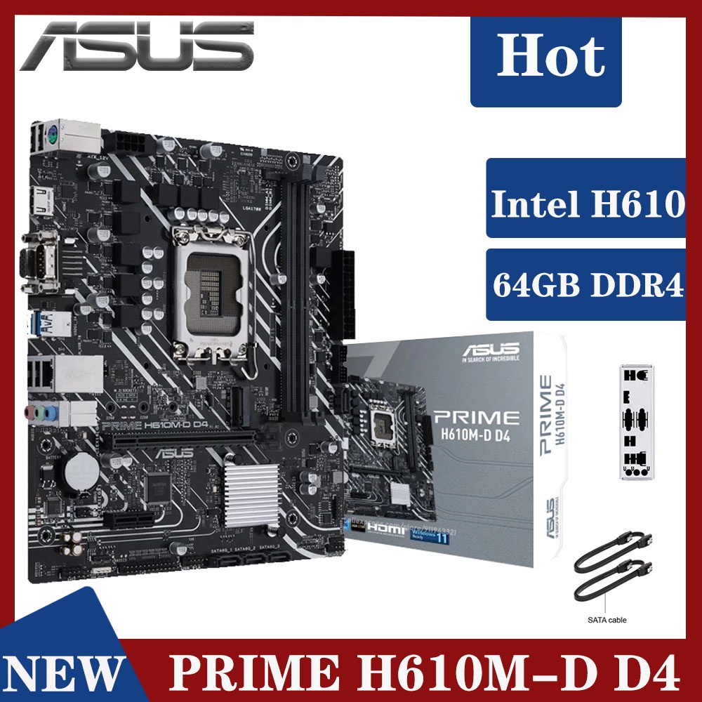Asus PRIME H610MD D4 Motherboard LGA 1700 DDR4 64GB 3200MHz PCIE 4.0