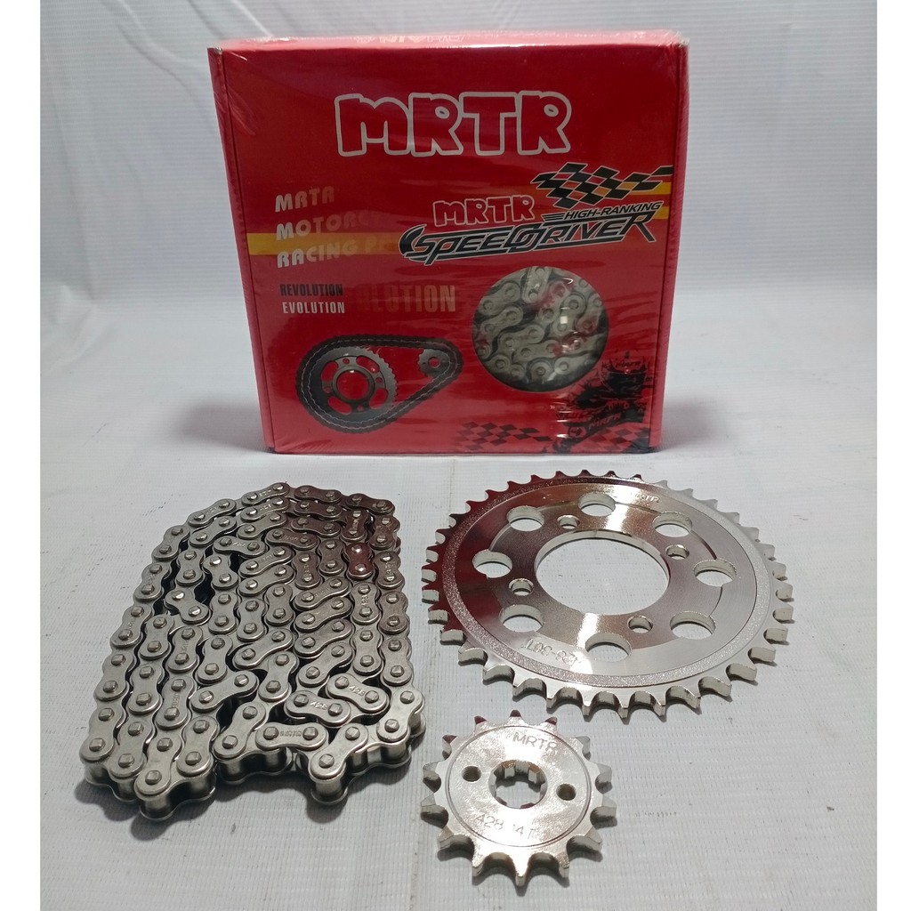 CHAIN & SPROCKET SET CT100 - 14T/42T (428-120L) | Shopee Philippines