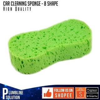 22cm Portable 8 Shape Car Glass Washing Cleaner Wax Sponge Foam