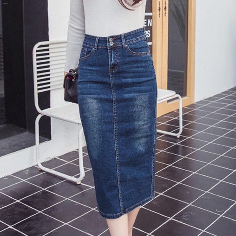 Mid length 2024 denim skirts 2020