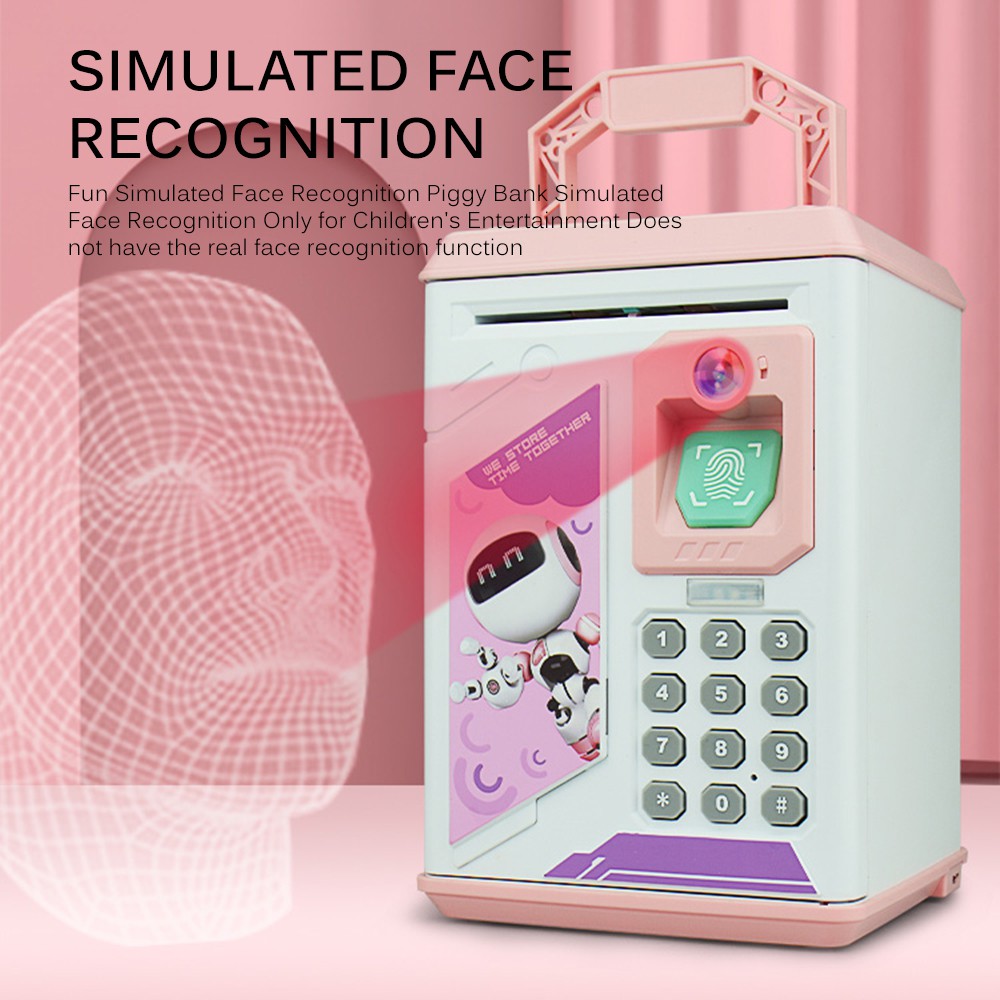 Electronic Piggy Bank ATM Password Fingerprint Money Box Money Saving