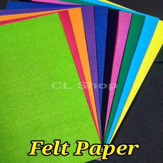 Felt Paper Assorted Colors 10 pcs