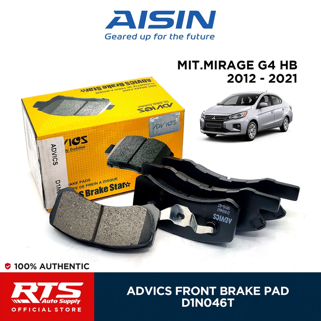 ADVICS Front Brake Pad for Mitsubishi Mirage G4 and Hatchback 20122021