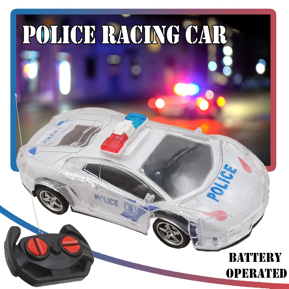 Police Remote Control Car Toys Battery Operated with Lights and Sounds ...