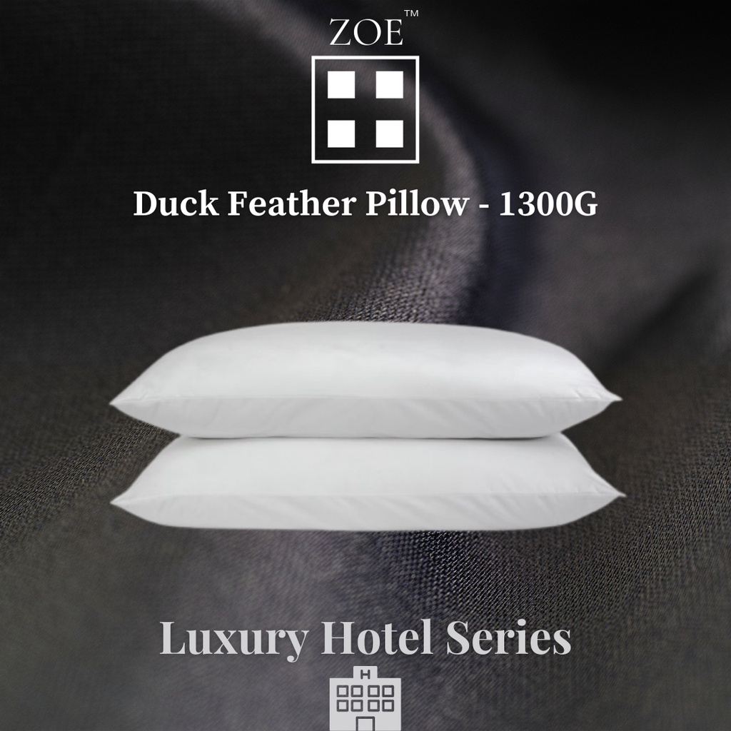 Duck Feather Pillow Hotel Quality (1300g) Shopee Philippines