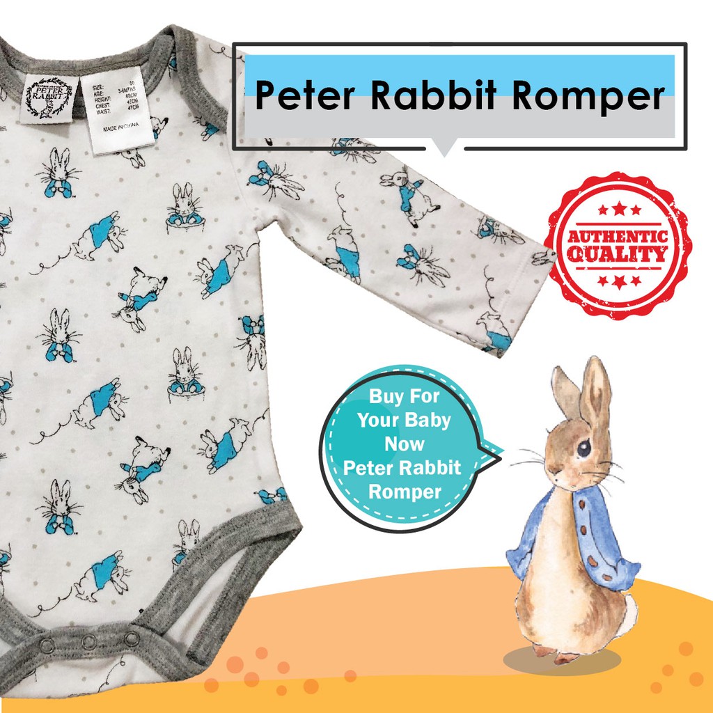Peter Rabbit 3-12 month Baby Romper Sleeve Jumper | Shopee Philippines
