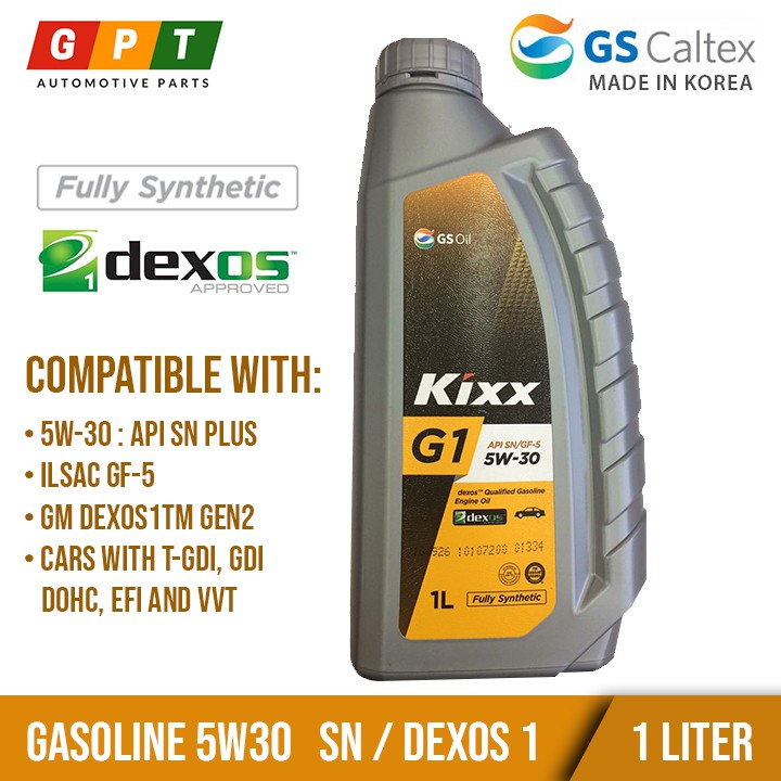 Kixx G1 ( 5W30 - Fully Synthetic ) SN / ILSAC GF-5 Dexos1 Gasoline ...
