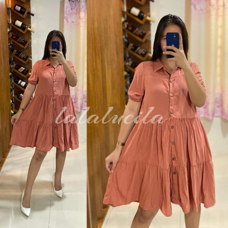 Button down dress shopee sale