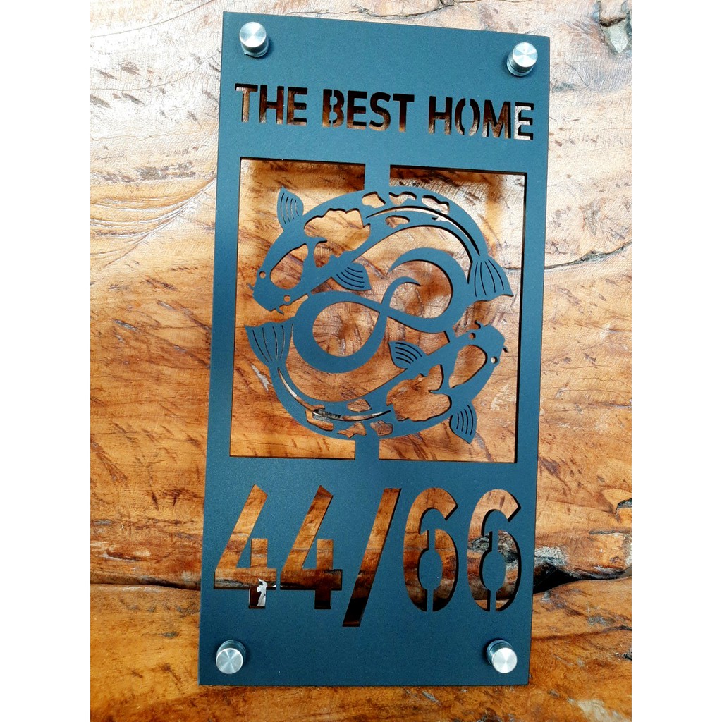 Acrylic House Number Sign Stencil Pattern Size 30ser 15 Cm. Beautiful