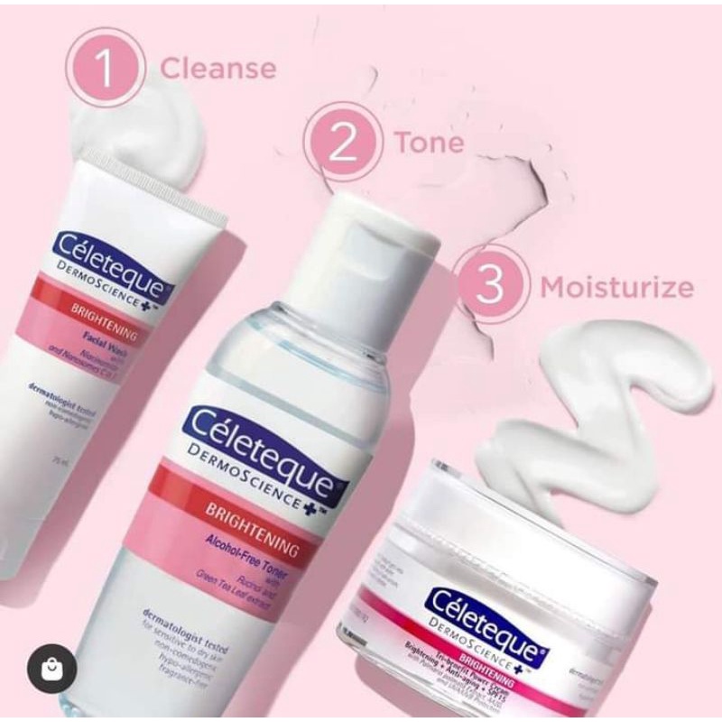 Celeteque Dermoscience Brightening Facial washTonerDark spot correctorBb creamcream Shopee