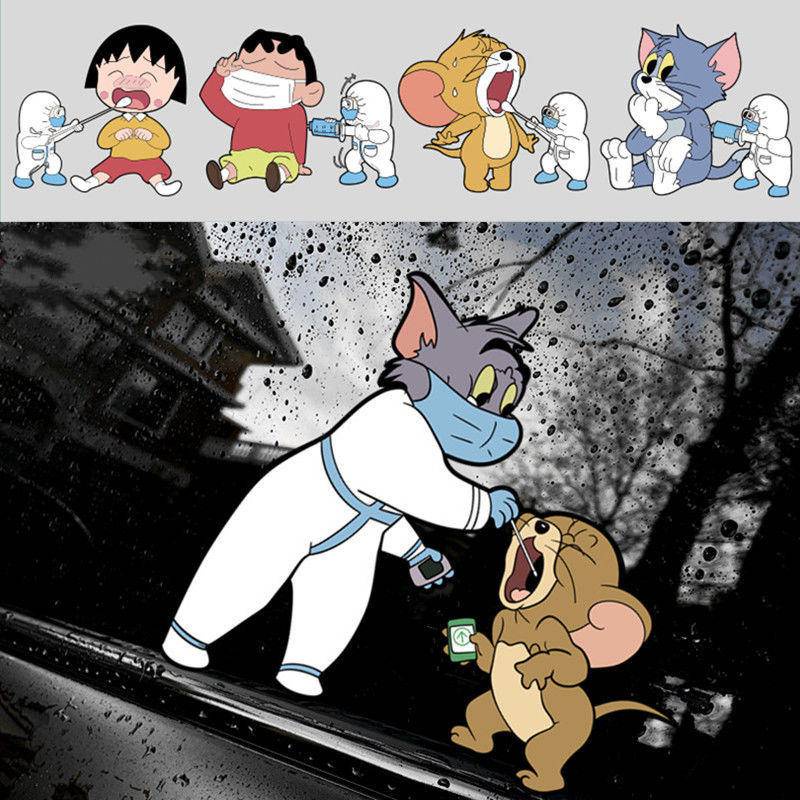 Vaccinated Car Stickers Cartoon Anime Nucleic Acids Made Motorcycle ...