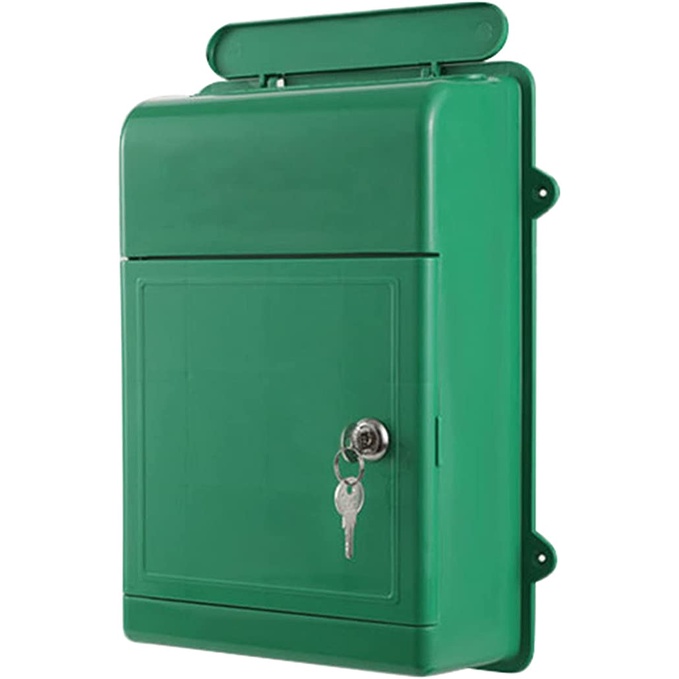 No Back Modern Wall Mount Locking Mailboxes, Indoor Outdoor Universal Plastic Mailbox, Large