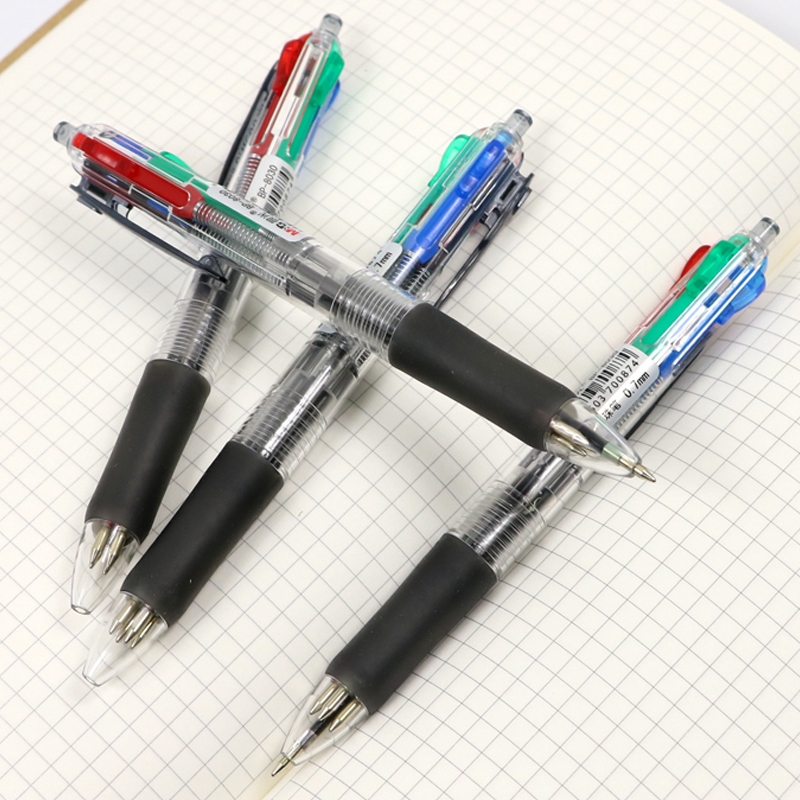 M&G 4 Colors 0.7mm Pushtype Ballpoint Pen Black/Red/Blue/Green