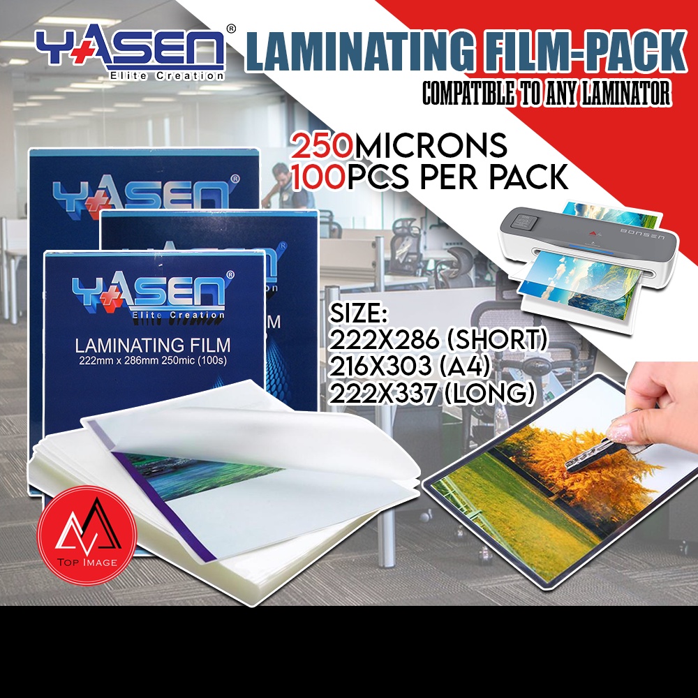 Hot Laminating Film precut for Hot Roll Laminator 250mic A4 size Short