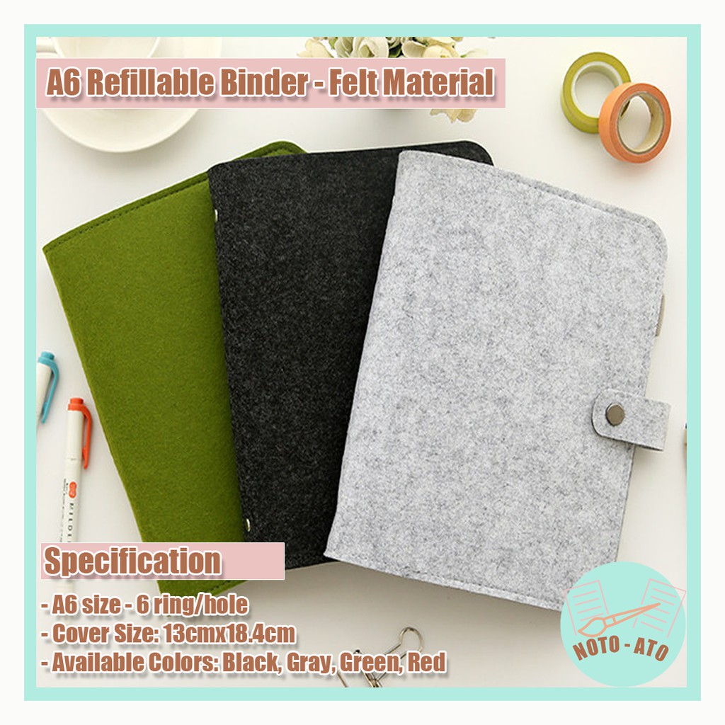 A6 Binder - Felt Material (Binder Only)