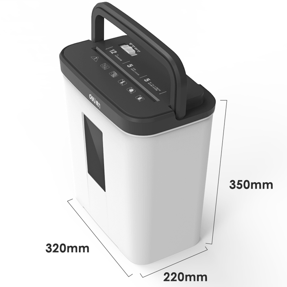 Deli A4 Electric Paper Shredder Machine Heavy Duty Shredder Machine 12L