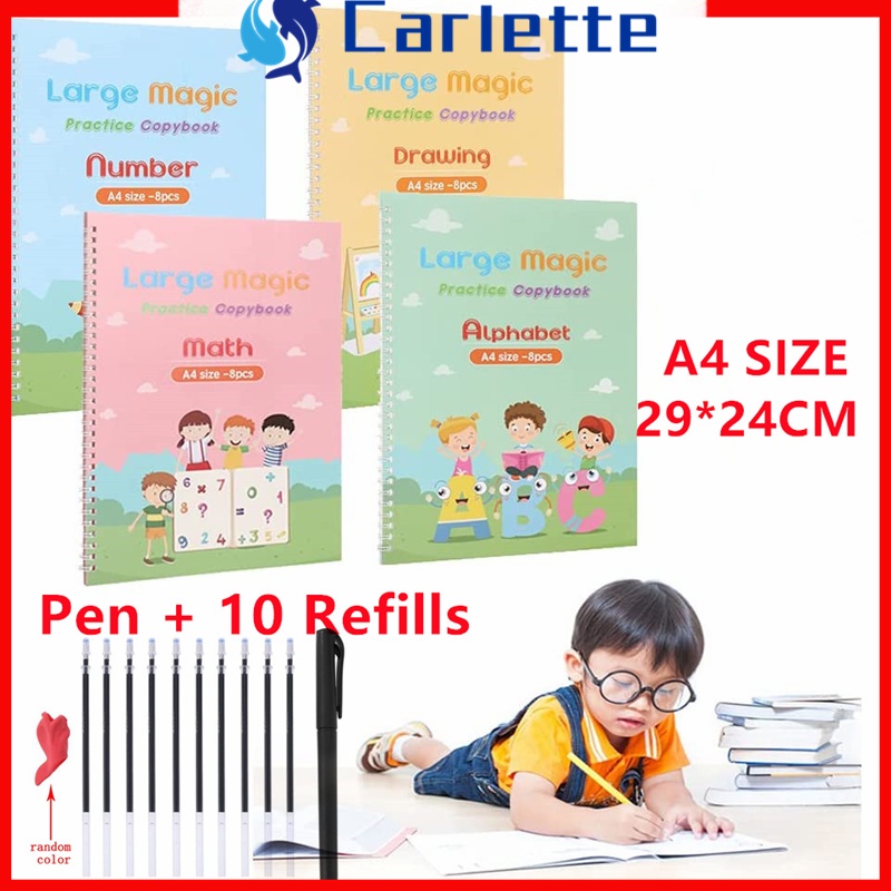 29*21CM Large Size 4 Book/Set Copybook Kids Calligraphy Learning Book ...