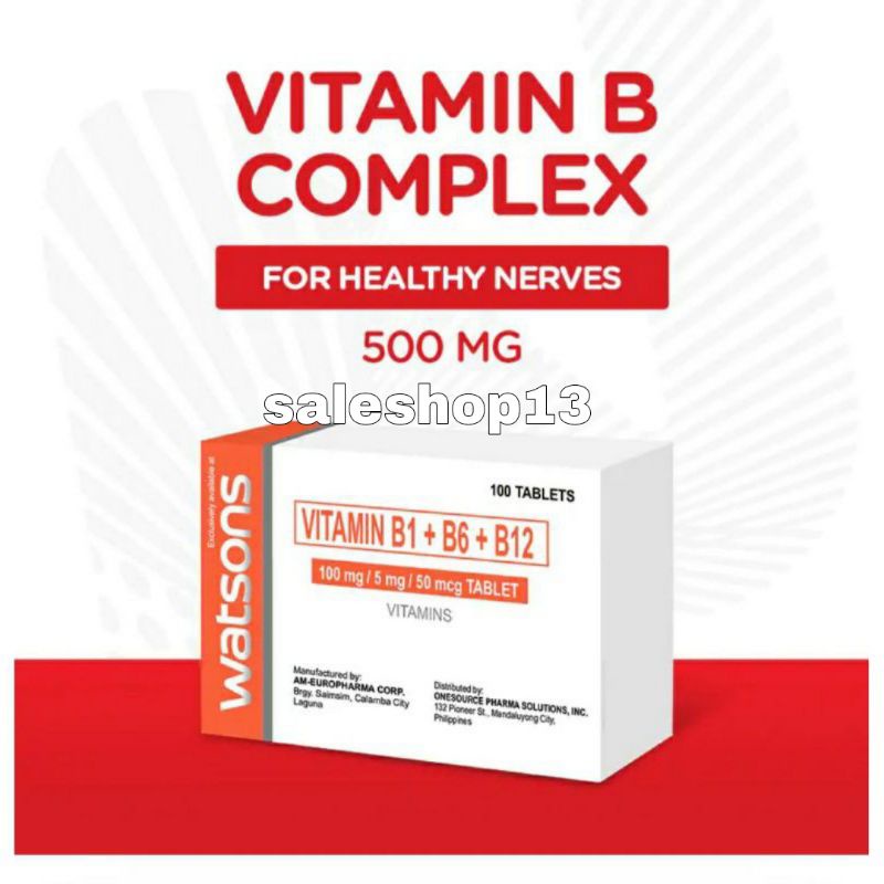 Watsons Vitamin B Complex Shopee Philippines