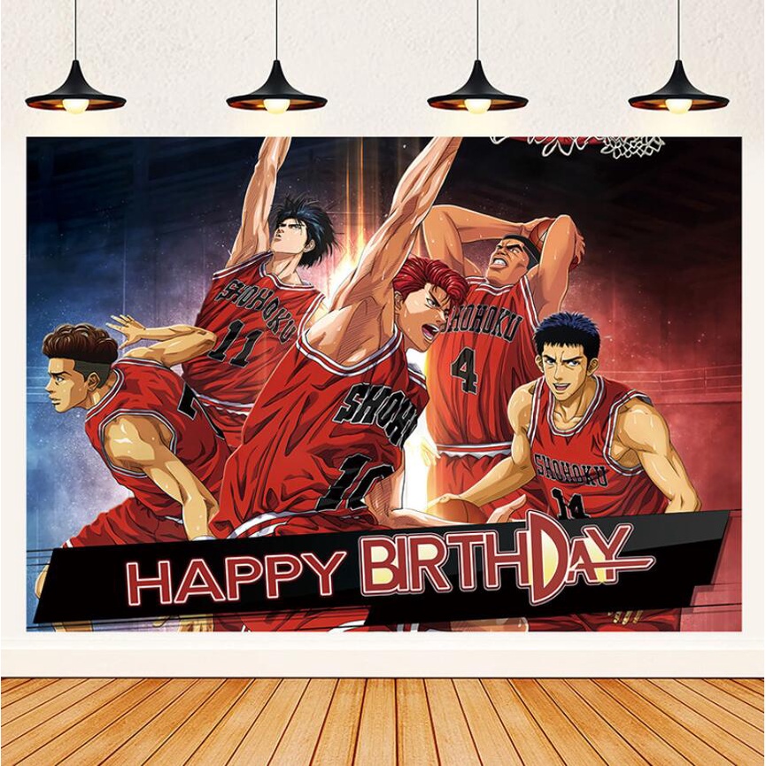 Slam Dunk Backdrop Basketball Theme Happy Birthday Photography