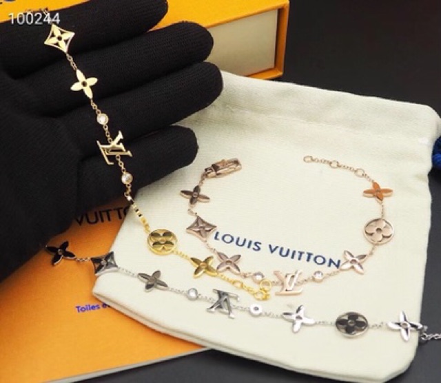 Louis Vuitton MONOGRAM Idylle blossom monogram bracelet, yellow gold and  diamonds (Q95588)