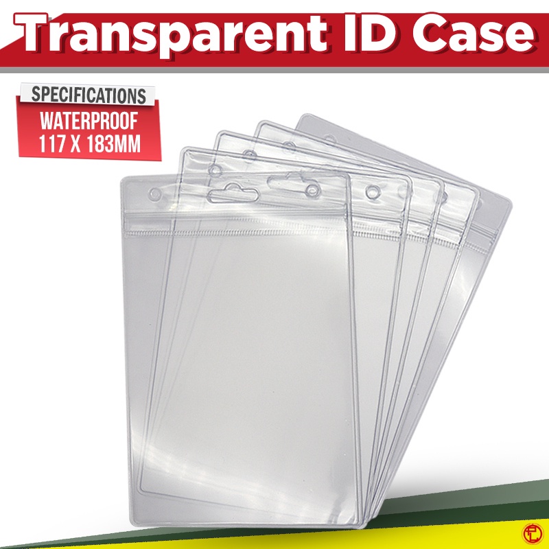 A6 ID Card Holder With Zip Lock Waterproof Vertical Case Protector 5 Pcs Shopee Philippines