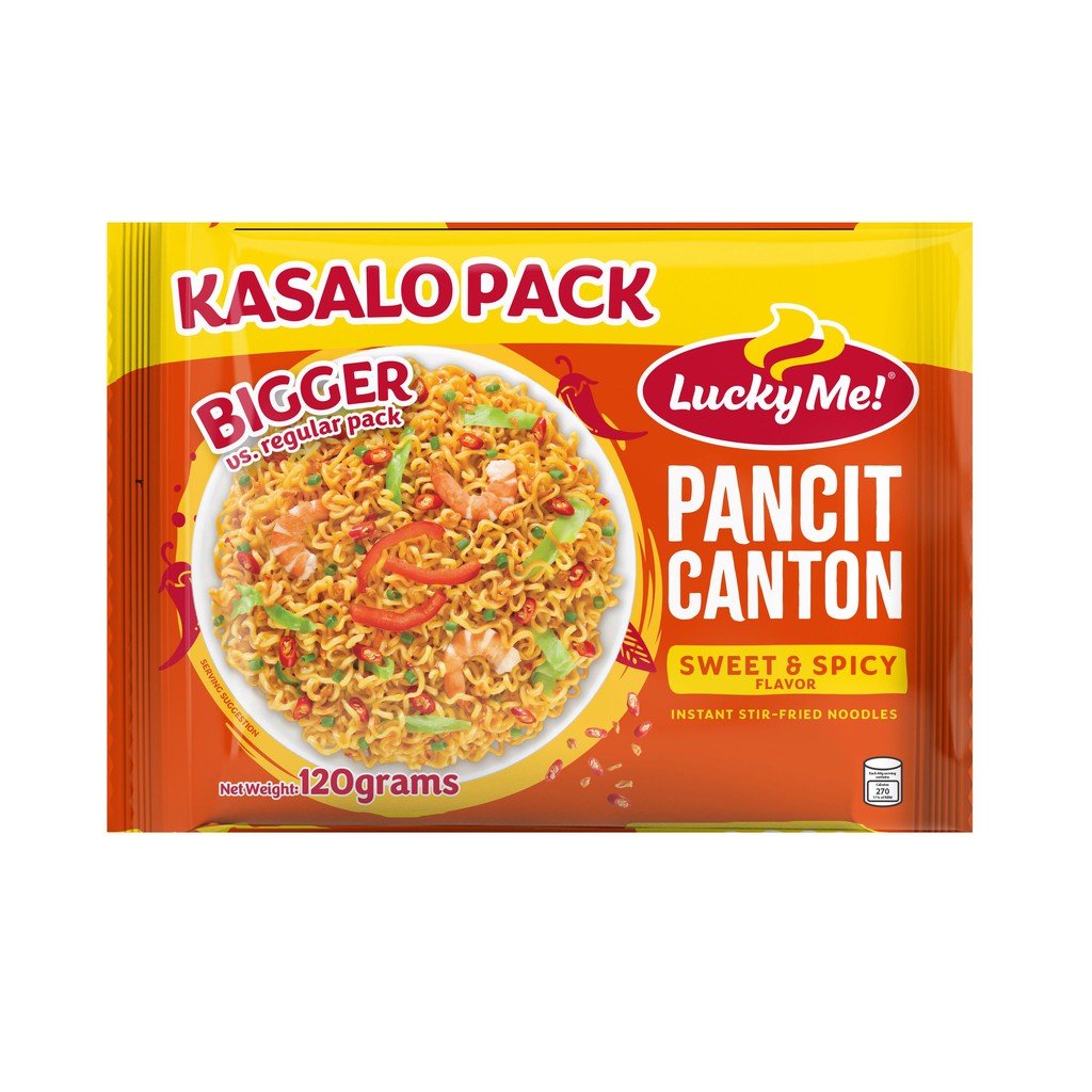Lucky Me! Pancit Canton Sweet & Spicy Kasalo 120g | Shopee Philippines