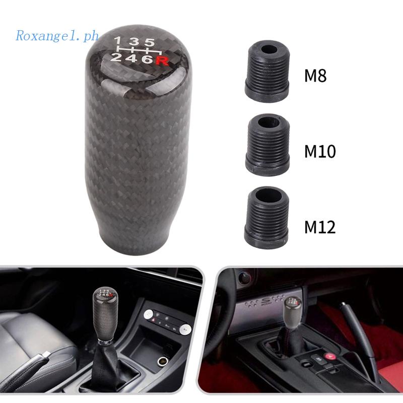 ROX Universal Carbon Fiber Shift Knob Balls Racing 5/6 Speed Gear Shift
