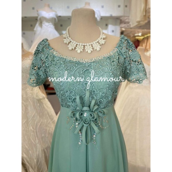 Mint green dress for wedding sponsor best sale